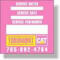 Fluorescent Pink Paper Butt-Cut Roll Labels (16 sq/in), Spot Color